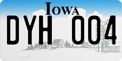 IA license plate DYH004