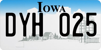 IA license plate DYH025