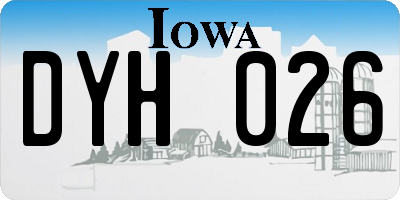 IA license plate DYH026