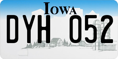 IA license plate DYH052