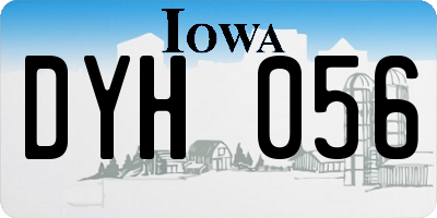 IA license plate DYH056
