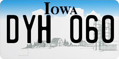IA license plate DYH060