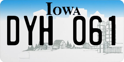 IA license plate DYH061