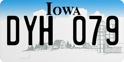 IA license plate DYH079