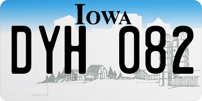 IA license plate DYH082