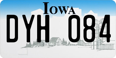 IA license plate DYH084