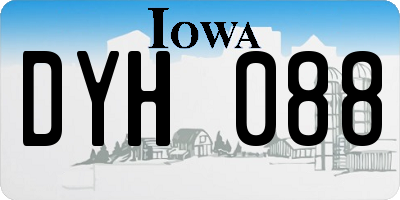 IA license plate DYH088