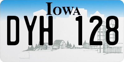 IA license plate DYH128