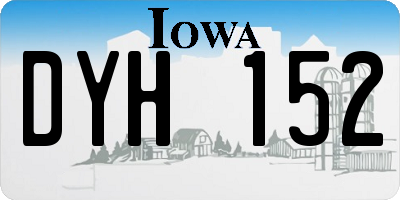 IA license plate DYH152
