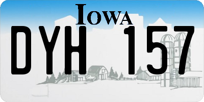 IA license plate DYH157