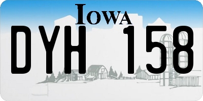 IA license plate DYH158