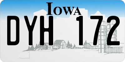 IA license plate DYH172
