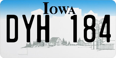 IA license plate DYH184