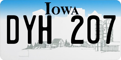 IA license plate DYH207