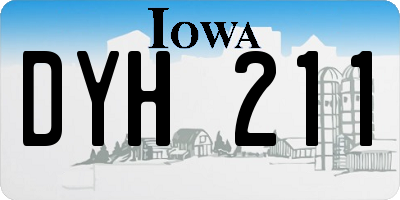 IA license plate DYH211