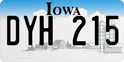 IA license plate DYH215