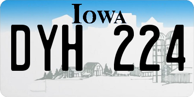 IA license plate DYH224