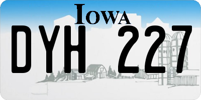 IA license plate DYH227