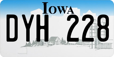 IA license plate DYH228