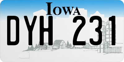 IA license plate DYH231
