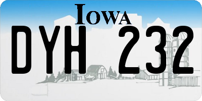 IA license plate DYH232