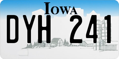 IA license plate DYH241