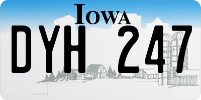 IA license plate DYH247