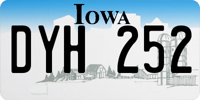 IA license plate DYH252