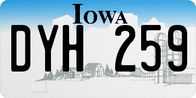 IA license plate DYH259