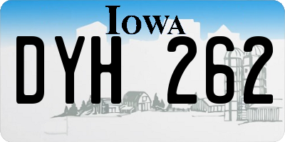 IA license plate DYH262