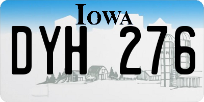 IA license plate DYH276
