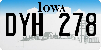 IA license plate DYH278