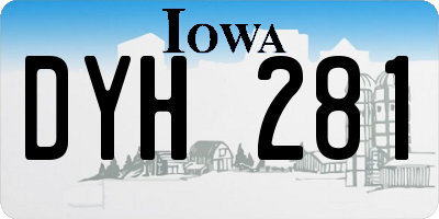 IA license plate DYH281