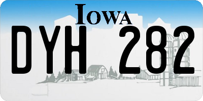 IA license plate DYH282