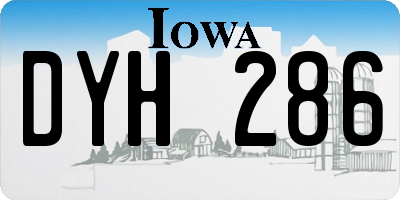 IA license plate DYH286