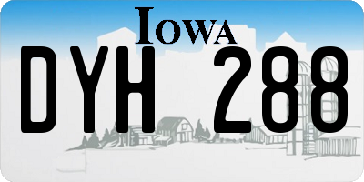 IA license plate DYH288