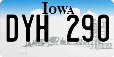 IA license plate DYH290