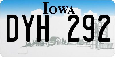 IA license plate DYH292