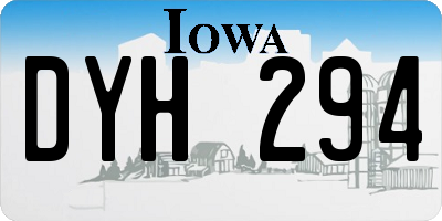 IA license plate DYH294