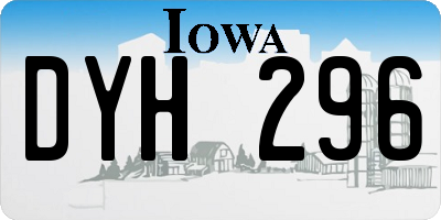 IA license plate DYH296