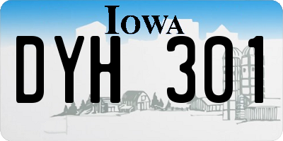 IA license plate DYH301