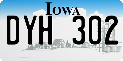 IA license plate DYH302