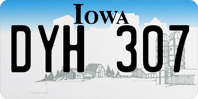 IA license plate DYH307