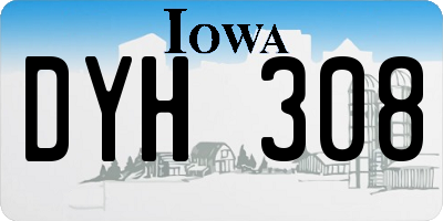 IA license plate DYH308