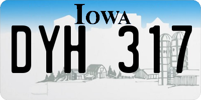 IA license plate DYH317