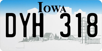 IA license plate DYH318