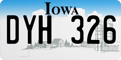 IA license plate DYH326