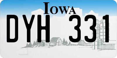 IA license plate DYH331