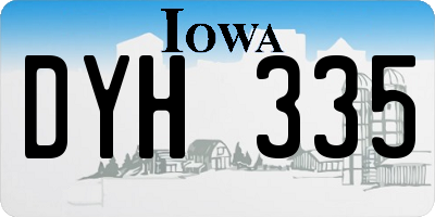 IA license plate DYH335