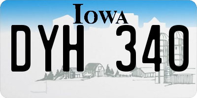 IA license plate DYH340